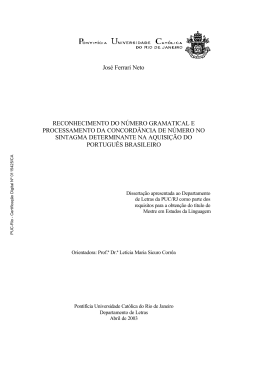 Jos&eacute; Ferrari Neto RECONHECIMENTO DO N&Uacute;MERO