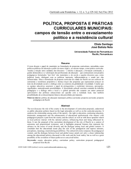 Veja o Artigo - Curr&iacute;culo sem Fronteiras