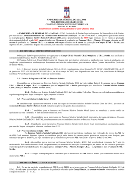 Edital - Copeve - Universidade Federal de Alagoas