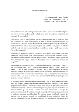 o amor demanda o amor. Ele n&atilde;o deixa de demand&aacute;