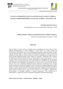 causas e consequências da evasão escolar na