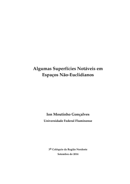 Algumas Superf&iacute;cies Not&aacute;veis em Espa&ccedil;os N&atilde;o-Euclidianos