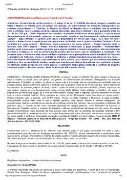 Publicado em Boletim Eletr&ocirc;nico INR n&ordm; 6379 - 24/4/2014 - Anoreg-MT