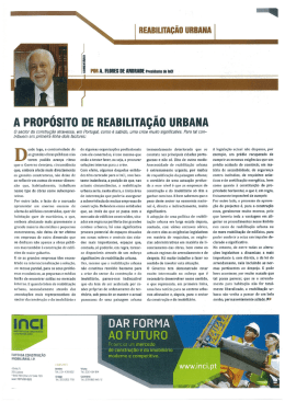 A propósito de reabilitação urbana