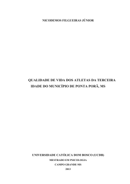 qualidade de vida dos atletas da terceira idade do
