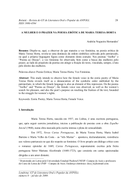 a mulher e o prazer na poesia er&oacute;tica de maria teresa horta