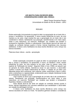 1 LER (MUITO) PARA ESCREVER (BEM): CONSIDERA&Ccedil;&Otilde;ES