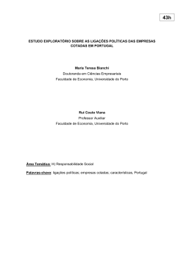 estudo explorat&oacute;rio sobre as liga&ccedil;&otilde;es pol&iacute;ticas das