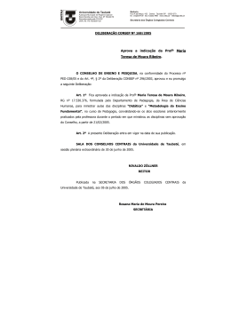DELIBERAÇÃO CONSEP Nº 168/2005 Deliberações