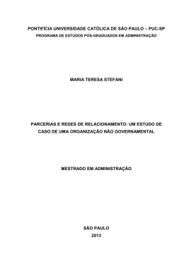 puc-sp maria teresa stefani parcerias e redes de relacionamento