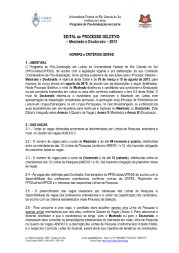 EDITAL de PROCESSO SELETIVO