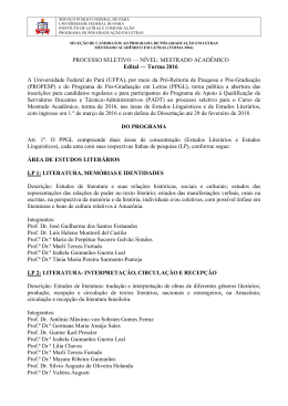 Edital Mestrado 2015 - Propesp