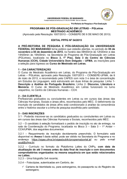 PROGRAMA DE P&Oacute;S-GRADUA&Ccedil;&Atilde;O EM LETRAS &ndash; PGLetras