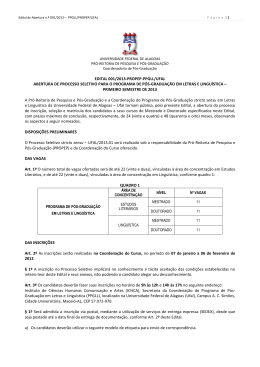 edital 001/2013-propep-ppgll/ufal abertura de processo seletivo