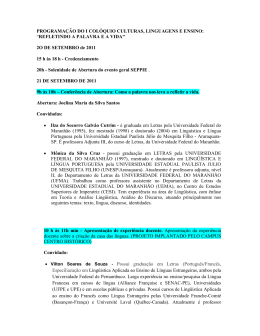 PROGRAMA&Ccedil;&Atilde;O DO I COL&Oacute;QUIO CULTURAS