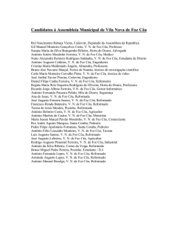 Candidatos á Assembleia Municipal de Vila Nova de Foz Côa