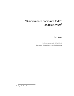 &ldquo;O movimento como um todo&ldquo;: ondas e crises