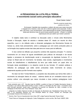 A PEDAGOGIA DA LUTA PELA TERRA - 23&ordf; Reuni&atilde;o Anual