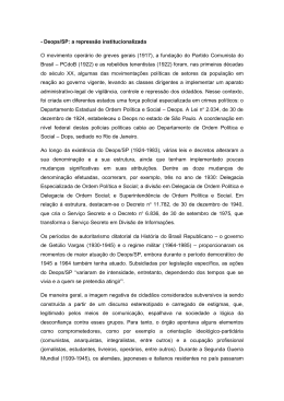 Deops/SP - Memorial da Resist&ecirc;ncia de S&atilde;o Paulo
