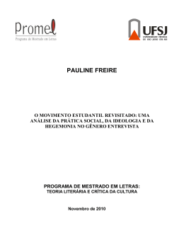 o movimento estudantil revisitado