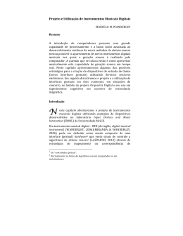 Projeto e Utiliza&ccedil;&atilde;o de Instrumentos Musicais Digitais
