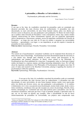 A psican&aacute;lise, a Filosofia e a Universidade