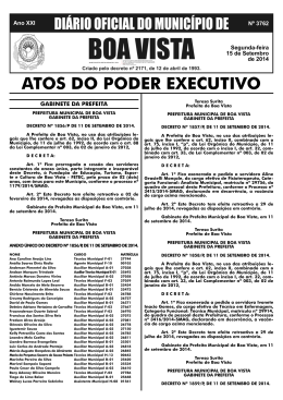 dom nº 3762.indd - Prefeitura Municipal de Boa Vista