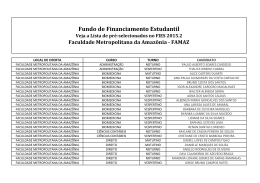 Pr&eacute;-selecionados FIES 2015.2