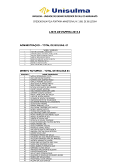 LISTA DE ESPERA 2014.2