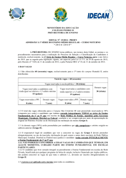 PROEN ADMISS&Atilde;O &Agrave; 1a S&Eacute;RIE DO ENSINO