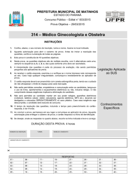 314 – Médico Ginecologista e Obstetra - NC