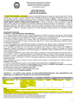 Edital de Abertura MEDICO GINECOLOGISTA