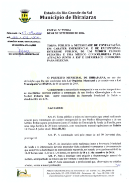 2014 - contrata&ccedil;&atilde;o em car&aacute;ter emergencial de um