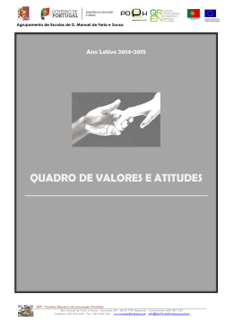 quadro de valores e atitudes - Agrupamento de Escolas D. Manuel