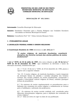 ENSINO RELIGIOSO- FUNDAMENTOS