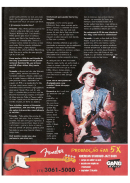 guitarra pela primeira vez dois anos mais tarde. Ai, me apaixonei e