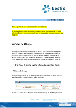 A Ficha de Cliente