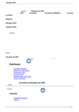 Situa&ccedil;&atilde;o CNH - Detran-PB