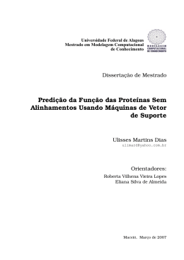 Predi&ccedil;&atilde;o da Fun&ccedil;&atilde;o das Prote&iacute;nas Sem Alinhamentos Usando