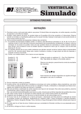 INSTRUÇÕES EXTENSIVO/TERCEIRÃO