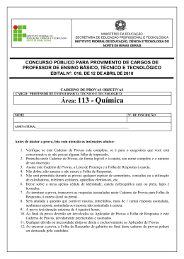 PROVA DE L&Iacute;NGUA PORTUGUESA