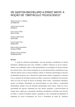 DE GASTON BACHELARD A ERNST MAYR: A - HCTE