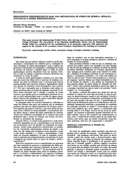EDUCA&Ccedil;&Atilde;O - Qu&iacute;mica Nova