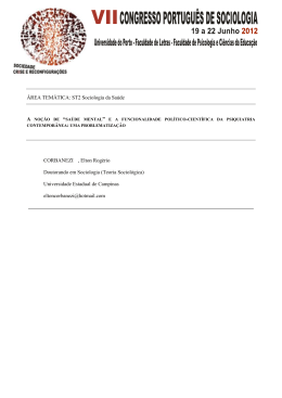 &ldquo;sa&uacute;de mental&rdquo; e a funcionalidade pol&iacute;tico