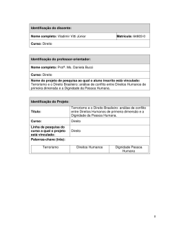 Identifica&ccedil;&atilde;o do discente: Nome completo: Vladimir Vitti