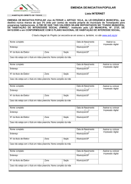 formulário para coletas de assinaturas
