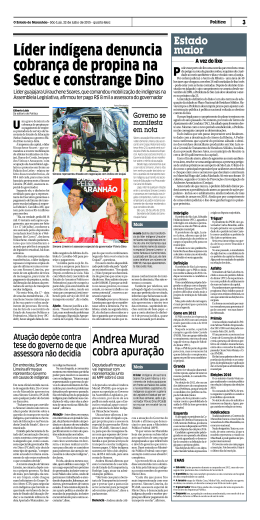 L&iacute;der ind&iacute;gena denuncia cobran&ccedil;a de propina na