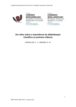 Um olhar sobre a importância da alfabetização Científica na