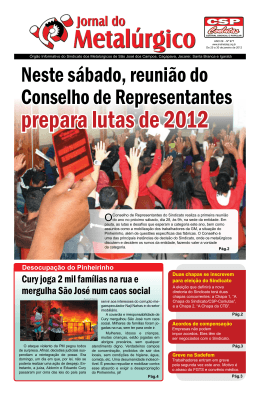 Vers&atilde;o em PDF - Sindicato dos Metal&uacute;rgicos de S&atilde;o Jos&eacute; dos