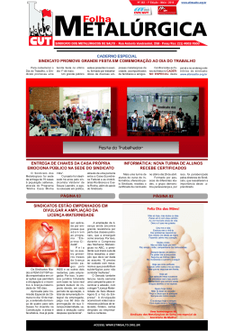 1&ordm; Edi&ccedil;&atilde;o - Maio - Sindicato dos Metal&uacute;rgicos de Salto